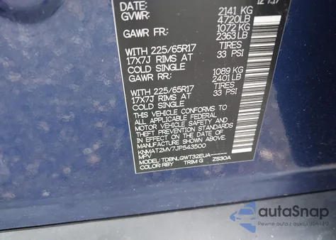 2018 Nissan Rogue Sv z USA, uszkodzony, nr VIN KNMAT2MV7JP543500